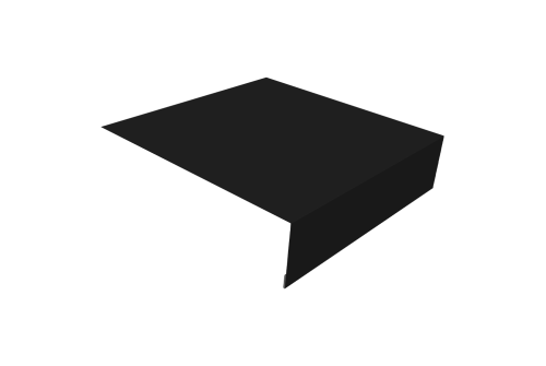 Планка околооконная простая 200х50 0,45 Drap RAL 9005 черный (3м)