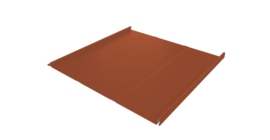 Фальц двойной стоячий Line Grand Line 0,45 Drap с пленкой на замках RAL 8004 терракота