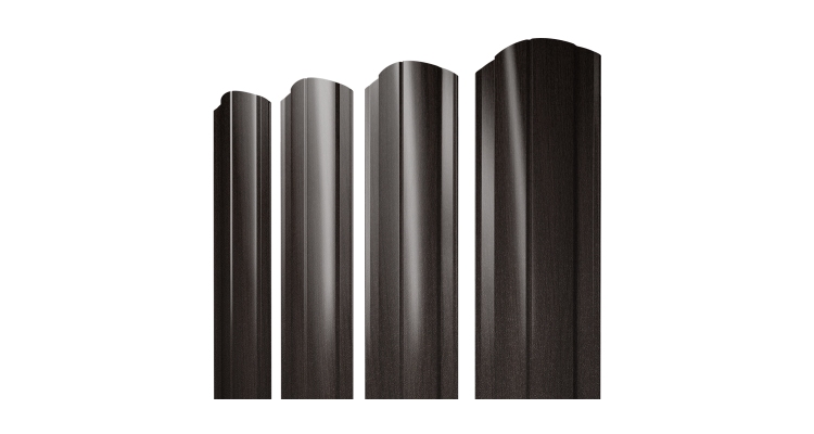 Штакетник Круглый фигурный 0,45 Print Elite Coffee Wood TwinColor