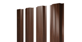 Штакетник П-образный A с прямым резом 0,45 Print Elite Choco Wood TwinColor