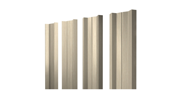 Штакетник М-образный А с прямым резом 0.45 Print Elite Milky Wood TwinColor
