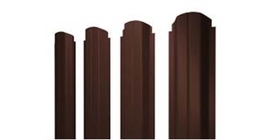 Штакетник П-образный B фигурный 0,4 PE RAL 8017 шоколад