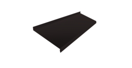 Отлив простой 250 0,5 Satin Matt RAL 9005 черный (2м)