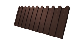 Профнастил С8А фигурный 0,45 Drap TwinColor RAL 8017 шоколад