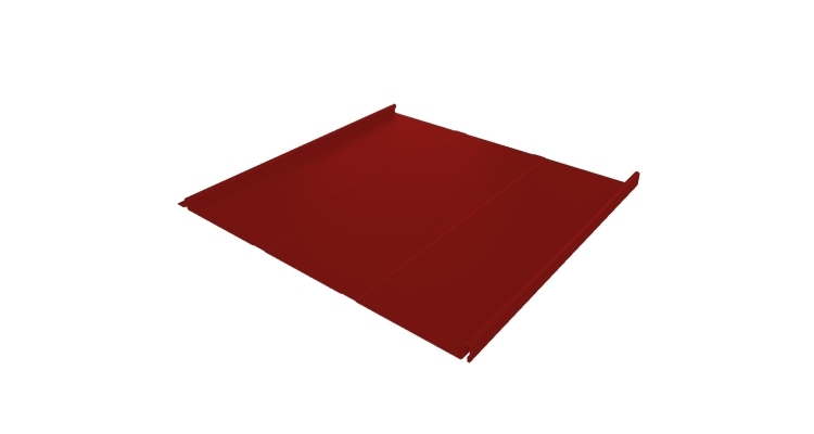 Фальц двойной стоячий Line 0,7 PE с пленкой на замках RAL 3011 коричнево-красный