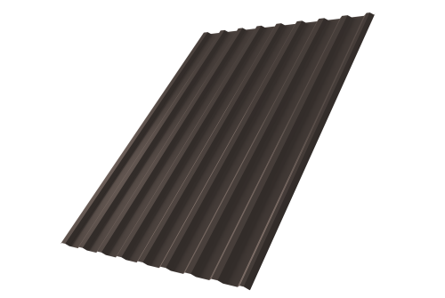 Профнастил С20R 0.45 PE-Double RR 32 темно-коричневый