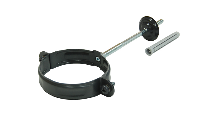 Хомут трубы PU 90 мм RAL 7024 мокрый асфальт