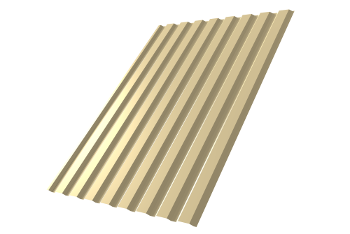 Профнастил С20А 0.45 PE RAL 1014 слоновая кость