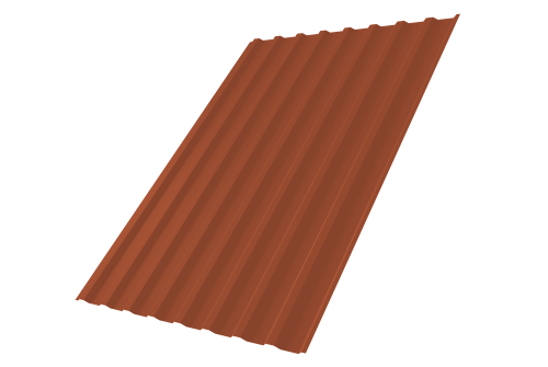 Профнастил С20В 0,45 PE RAL 8004 терракота
