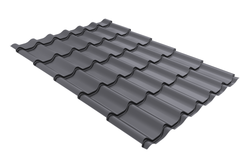 Металлочерепица классик Grand Line 0,45 PE RAL 7004 сигнальный серый