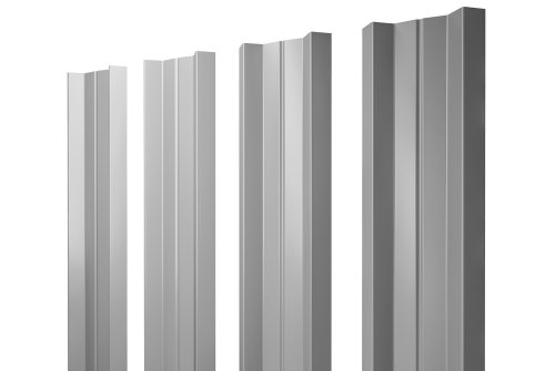 Штакетник М-образный A с прямым резом 0.45 PE RAL 7004 сигнальный серый