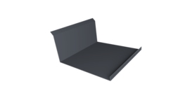 Планка примыкания нижняя 20х122х260х15 0,5 PurPro Matt 275 RAL 7024 мокрый асфальт (3м)