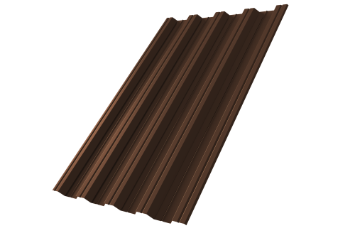 Профнастил НС44 Grand Line 0,5 Rooftop Бархат RAL 8017 шоколад