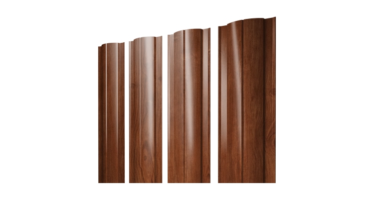 Штакетник Круглый с прямым резом 0,45 Print Elite Rowan TwinColor