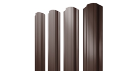 Штакетник Прямоугольный фигурный 0,45 Drap TwinColor RAL 8017 шоколад