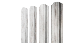 Штакетник Прямоугольный фигурный 0,45 Print Elite Snow Wood TwinColor