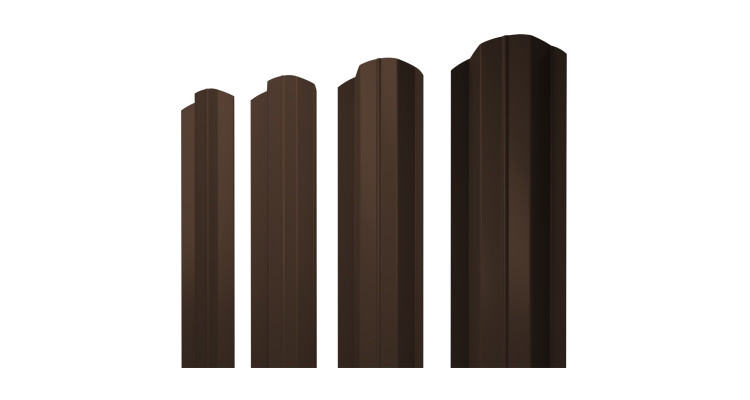 Штакетник М-образный В фигурный 0,5 Atlas X RAL 8017 шоколад
