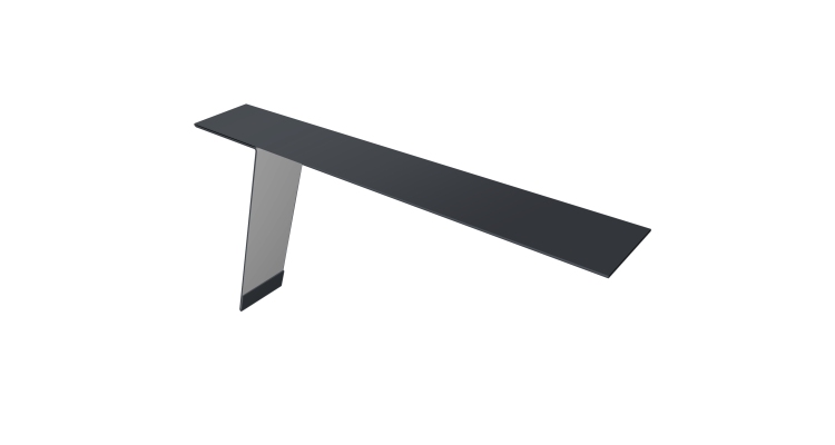 Планка карнизная фальц Grand Line 130х80 0,5 PE с пленкой RAL 7024 мокрый асфальт (2м)