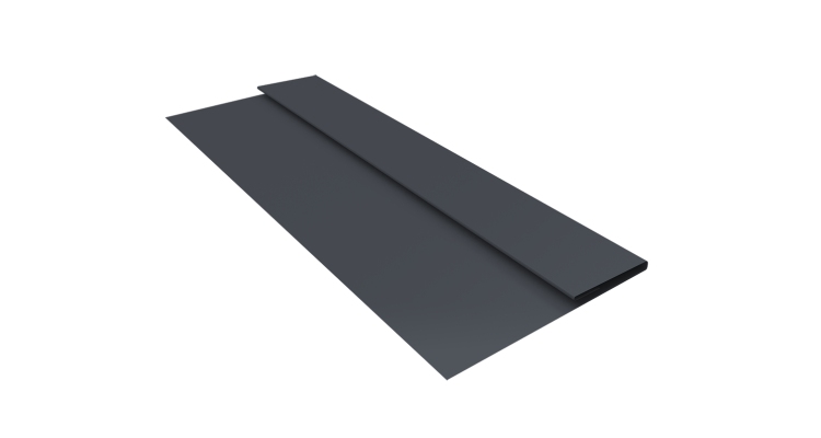 Планка стартовая Блок-хаус new 0,45 Drap TwinColor RAL 7024 мокрый асфальт (2м)