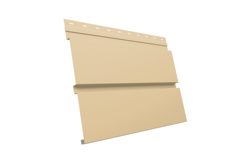 Софит металлический Квадро Брус без перфорации 0,45 PE с пленкой RAL 1014 слоновая кость
