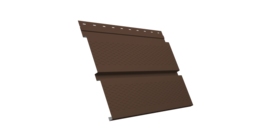 Софит металлический Квадро Брус с перфорацией 0,45 PE с пленкой RAL 8017 шоколад