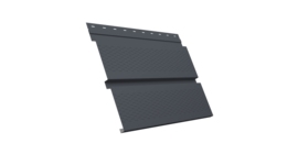 Софит металлический Квадро Брус с перфорацией 0,45 PE с пленкой RAL 7024 мокрый асфальт