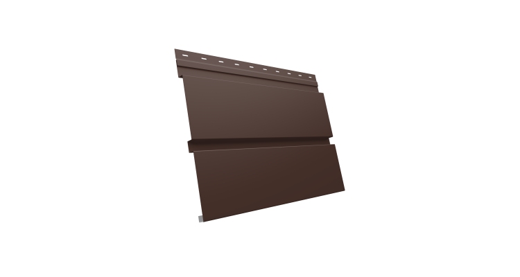 Софит металлический Квадро Брус без перфорации 0,5 Satin Matt с пленкой RAL 8017 шоколад