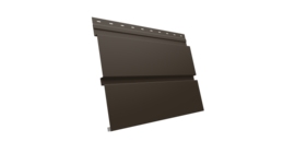 Софит металлический Квадро Брус без перфорации 0,5 Drap с пленкой RR 32 темно-коричневый