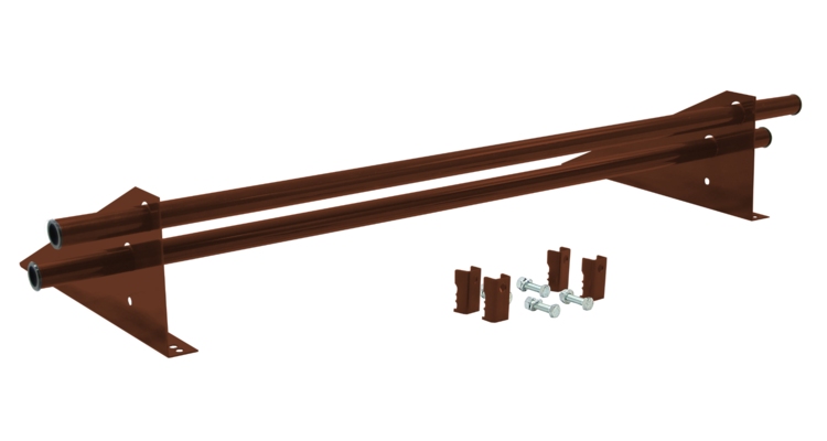 Снегозадержатель трубчатый для фальцевой кровли Optima RAL 8004 1м