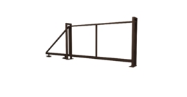 Ворота откатные Жалюзи Texas 2.0х3.5 RAL 8017 без заполнения (ламель 150 мм)