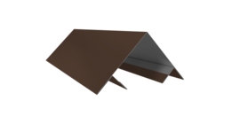 Планка угла внешнего составная верхняя 0,45 Drap TX RAL 8017 шоколад (3м)