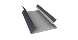 Планка угла внутреннего составная верхняя 0,45 Drap TX RAL 7024 мокрый асфальт (2м)