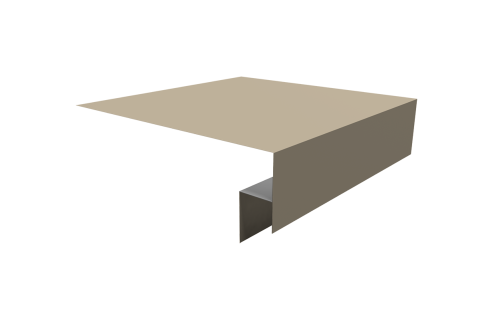 Планка околооконная сложная Экобрус Grand Line 250х50х25 0,5 Satin с пленкой RAL 1015 светлая слоновая кость (2м)