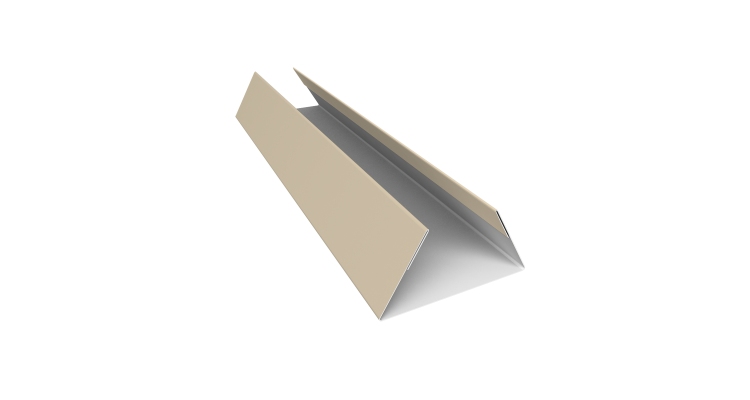 Планка стыковочная составная нижняя 0,45 PE с пленкой RAL 1015 светлая слоновая кость (2м)