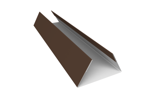 Планка стыковочная составная нижняя 0,5 Satin Matt RAL 8017 шоколад (3м)