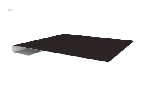 Планка завершающая 0,5 Satin с пленкой RAL 9005 черный (3м)