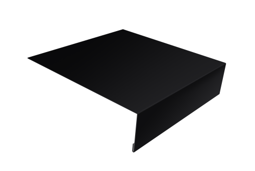 Планка лобовая/околооконная простая 190х50 0,45 PE с пленкой RAL 9005 черный (3м)