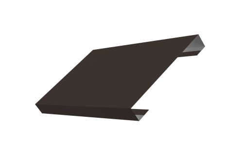 Ламель лицевая 150 забора жалюзи Texas стартовая/финишная для калиток и ворот 0.5 Drap с пленкой RR 32 темно-коричневый