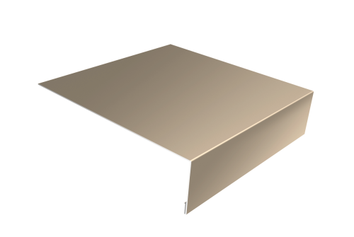 Планка лобовая/околооконная простая 190х50 0,5 Satin с пленкой RAL 1015 светлая слоновая кость (3м)