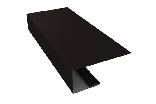 J-Профиль 18мм 0,5 Satin Matt RAL 9005 черный (2м)