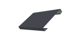 Ламель лицевая 150 забора жалюзи Texas стартовая/финишная для калиток и ворот 0,5 PurPro с пленкой RAL 7024 мокрый асфальт