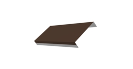 Ламель обратная 125 забора жалюзи Texas стартовая/финишная для калиток и ворот 0,5 Satin Matt с пленкой RAL 8017 шоколад