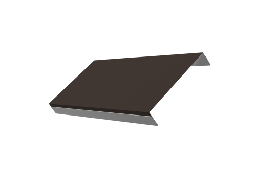 Ламель обратная 150 забора жалюзи Texas стартовая/финишная для калиток и ворот 0,5 Drap TX RR 32 темно-коричневый