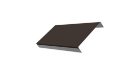 Ламель обратная 150 забора жалюзи Texas стартовая/финишная для калиток и ворот 0,5 Satin Matt с пленкой RR 32 темно-коричневый