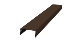 Крышка 30х15 жалюзи Texas 0,45 PE RAL 8017 шоколад (2м)