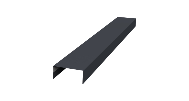 Крышка 30х15 жалюзи Texas 0,5 Satin Matt TX RAL 7024 мокрый асфальт (2м)