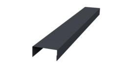 Крышка 45х20 жалюзи Texas 0,7 PE RAL 7024 мокрый асфальт (2м)