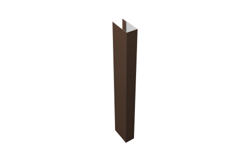 Стойка Texas для калиток и ворот 0,5 Satin Matt RAL 8017 шоколад (1,8м)