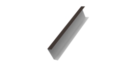 Декоративная накладка на столб универсальная 62х55 для забора жалюзи 0,5 Satin Matt TX RR 32 темно-коричневый (2,5м)