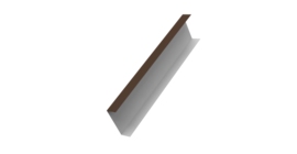 Декоративная накладка на столб универсальная 62х55 для забора жалюзи 0,5 Atlas X RAL 8017 шоколад (1,8м)